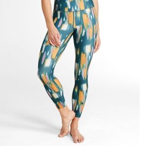 LL Bean Women's Everyday Performance 7/8 Leggings, High-Rise Print Sz Med